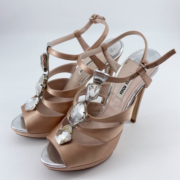 Sale!Miu Miu Crystal diamond Heels - Picture 1 of 12